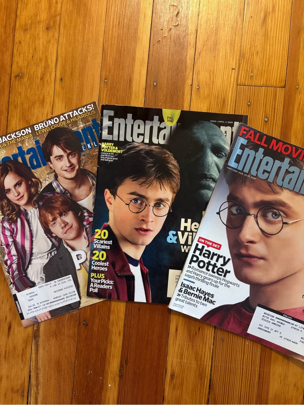 Entertainment Weekly 3 Harry Potter covers